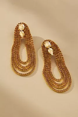 Deepa Gurnani Eliana Crystal Loop Earrings