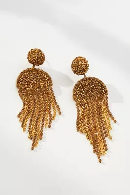 Deepa Gurnani Lorelei Fringe Drop Earrings