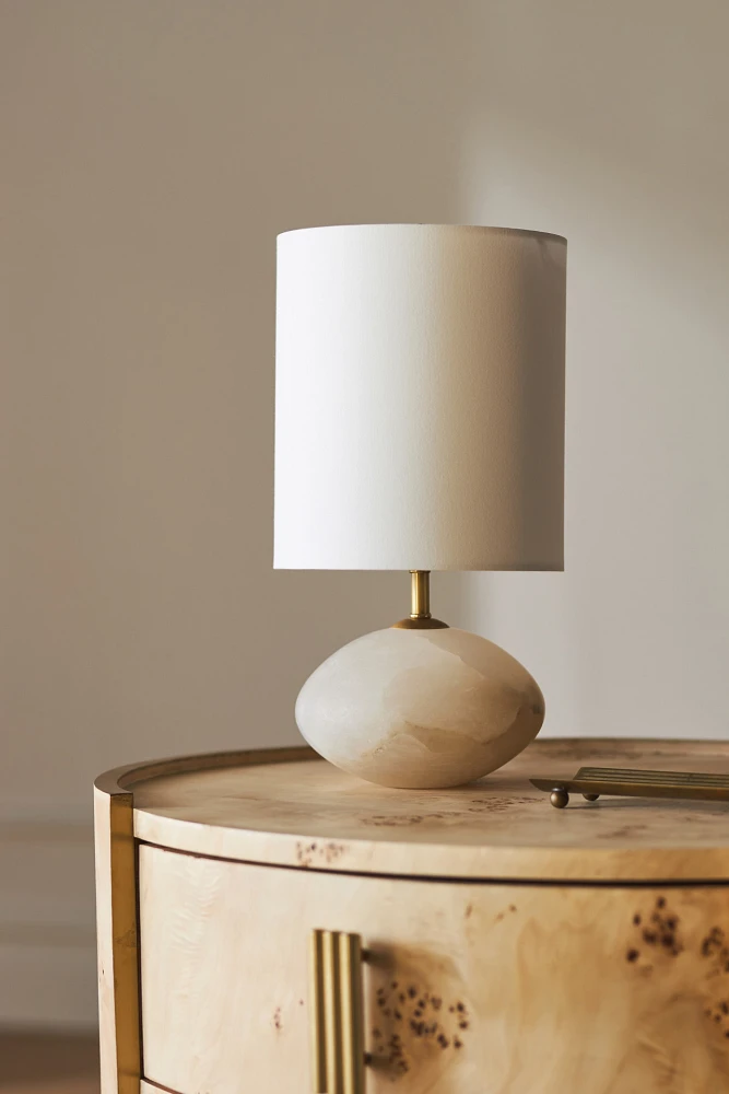 Alabaster Mini Orb Table Lamp