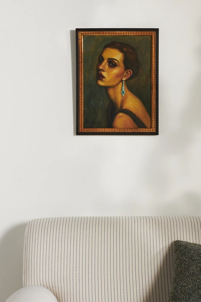 Girl With an Emerald Earring Wall Art