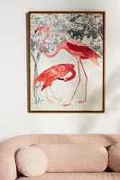 American Flamingo and Ibis Wall Art