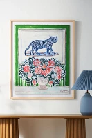 Blue Tiger in the Green Room Wall Art