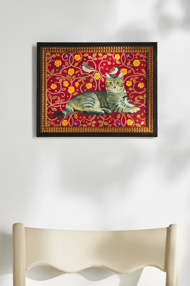 The Lazy Pussy Cat Wall Art