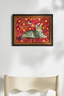 The Lazy Pussy Cat Wall Art