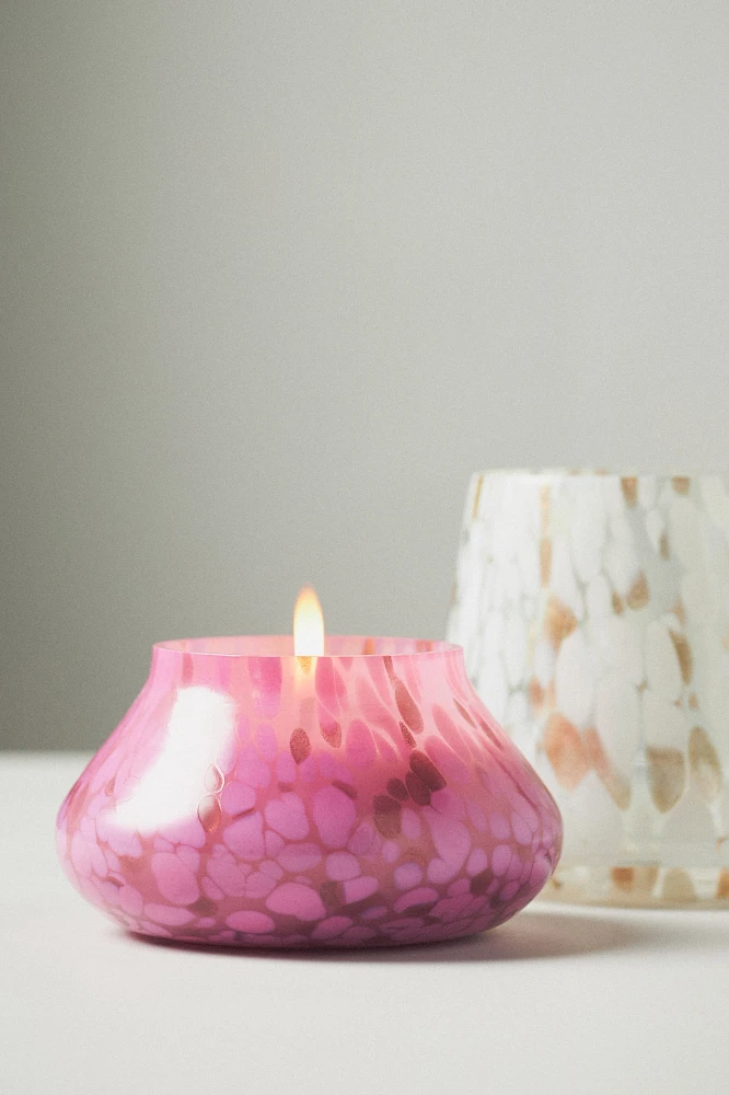 Cheena Fruity Lychee & Pink Dragon Fruit Glass Mushroom Lamp Candle