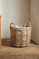 Rattan Cylinder Basket Planter