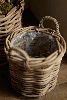 Rattan Cylinder Basket Planter