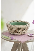 Woven Rattan Basket Planter