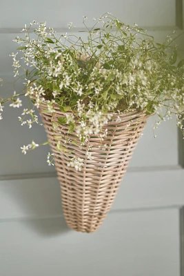 Rattan Wall Cone Planter