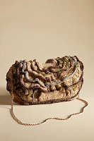 Natural Ruffle Clutch