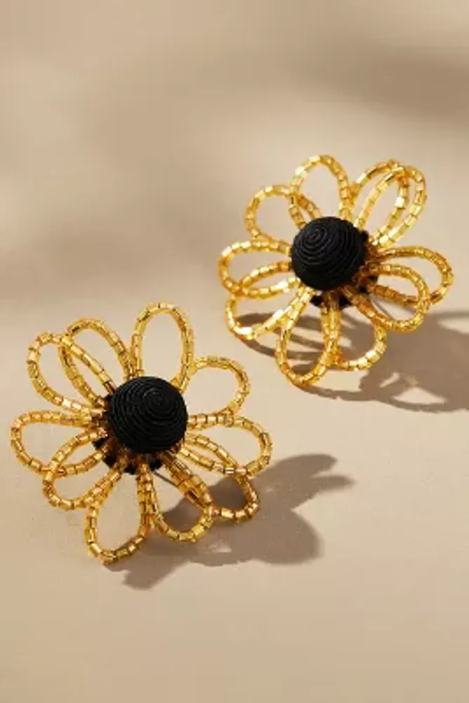 Suzanna Dai Beaded Flower Post Earrings