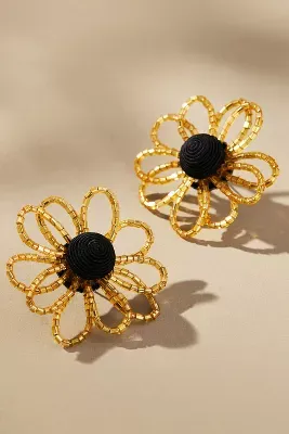 Suzanna Dai Beaded Flower Post Earrings
