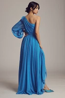 Sachin & Babi Makayla One-Shoulder Gown