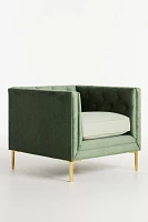 Velvet & Linen Mina Cushion Chair