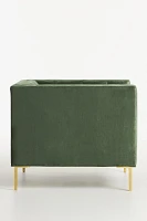 Velvet & Linen Mina Cushion Chair