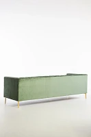 Velvet & Linen Mina Two-Cushion Sofa