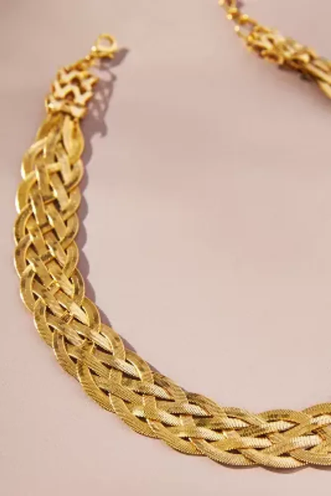 Braided Metal Collar Necklace
