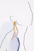 Twisted Metal Knot Chain Drop Earrings