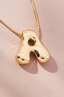 Bubble Letter Monogram Necklace