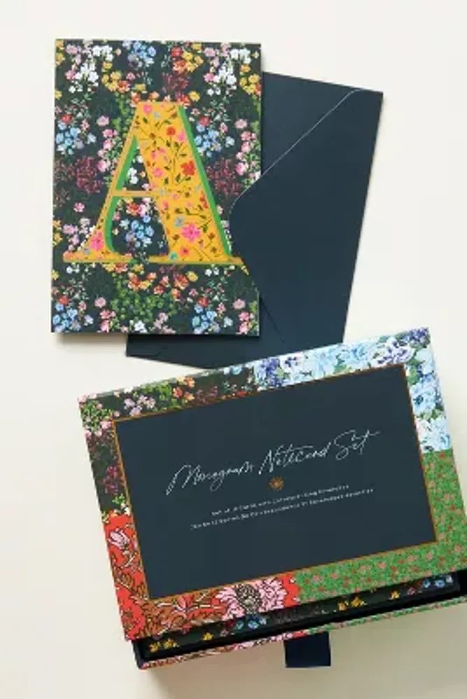 Omari Monogram Boxed Notecard Set