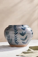 Indigo Floral Jar Planter