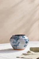 Indigo Floral Jar Planter