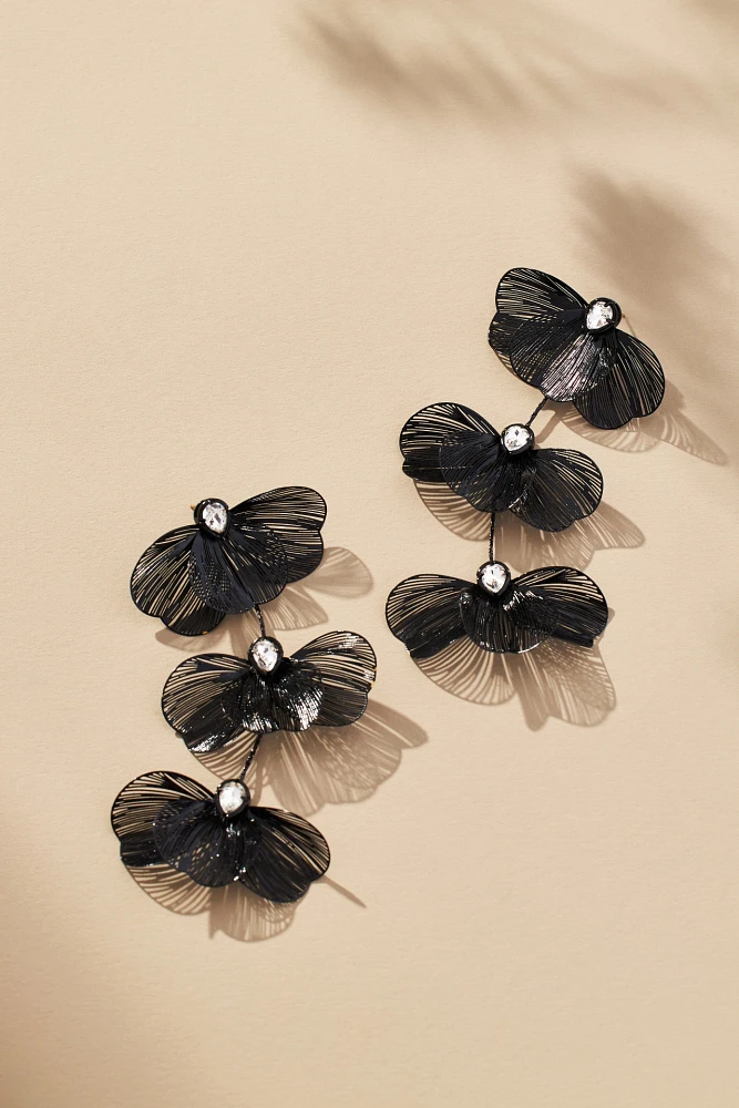 Wire Petals Drop Earrings