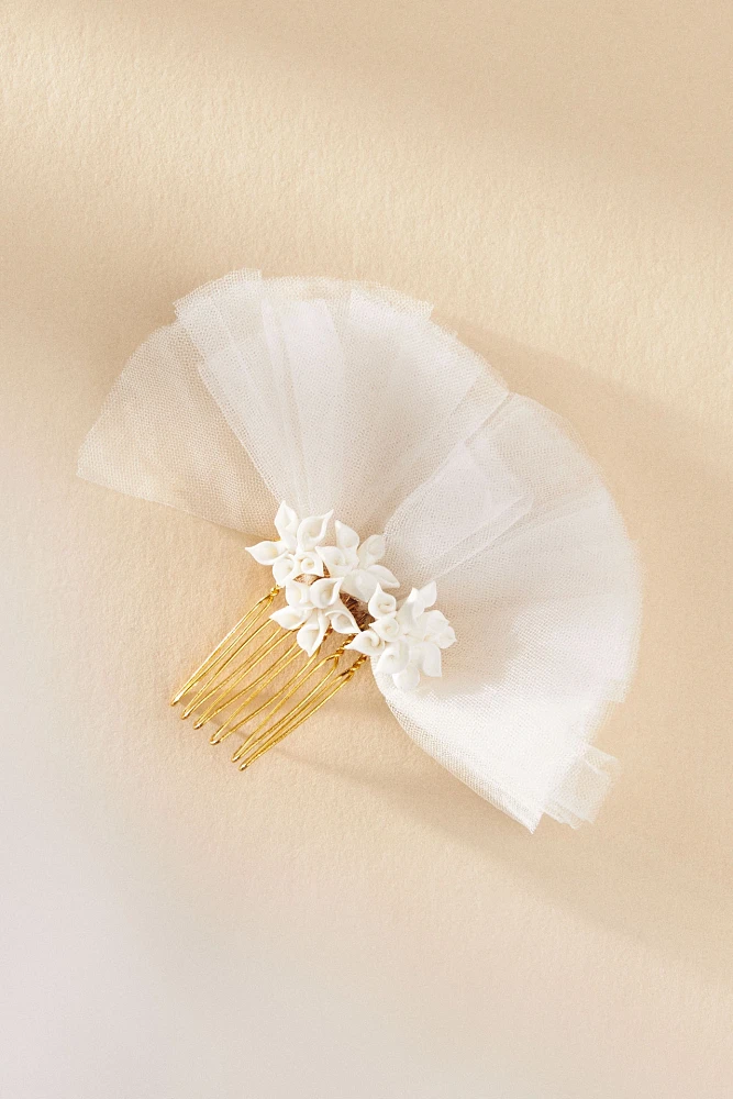 TEMPÊTE Tulle Flower Comb