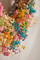 Dried Rainbow Gypsophila Wreath