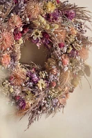 Dried Fuchsia Florals Wreath