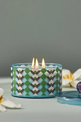 Farrah Floral Blue Poppy & Sage Glass Candle