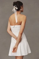 BHLDN Talia Strapless Drop-Waist Mini Dress