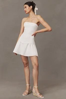 BHLDN Talia Strapless Drop-Waist Mini Dress