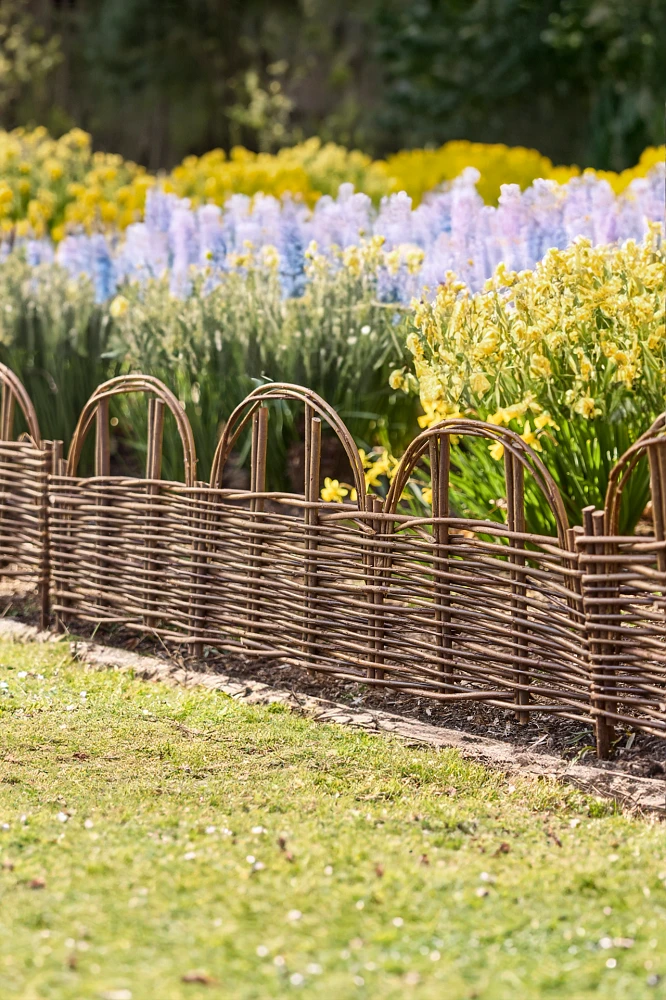 Woven Willow Arch Border Fencing, Set of 4