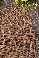 Woven Willow Arch Border Fencing, Set of 4