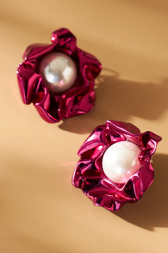 Sterling King Titania Pearl Earrings