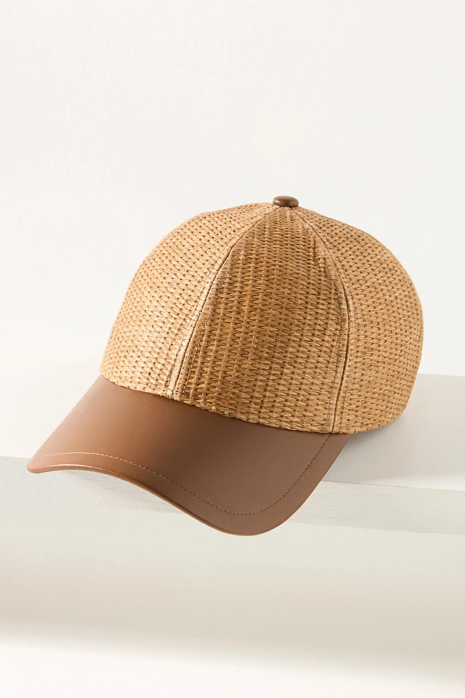 rag & bone Harlow Straw Baseball Cap