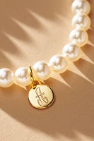 Engraved Monogram Pearl Bracelet