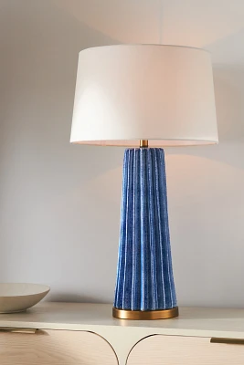 Pleated Ceramic Table Lamp