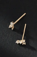 Tiered Diamond Baguette Post Earrings