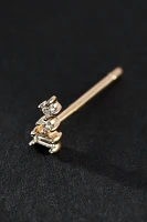 Tiered Diamond Baguette Post Earrings