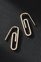 Pavé Diamond Safety Pin Earrings