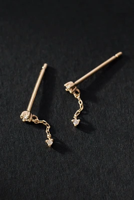 Diamond Chain Drop Earrings