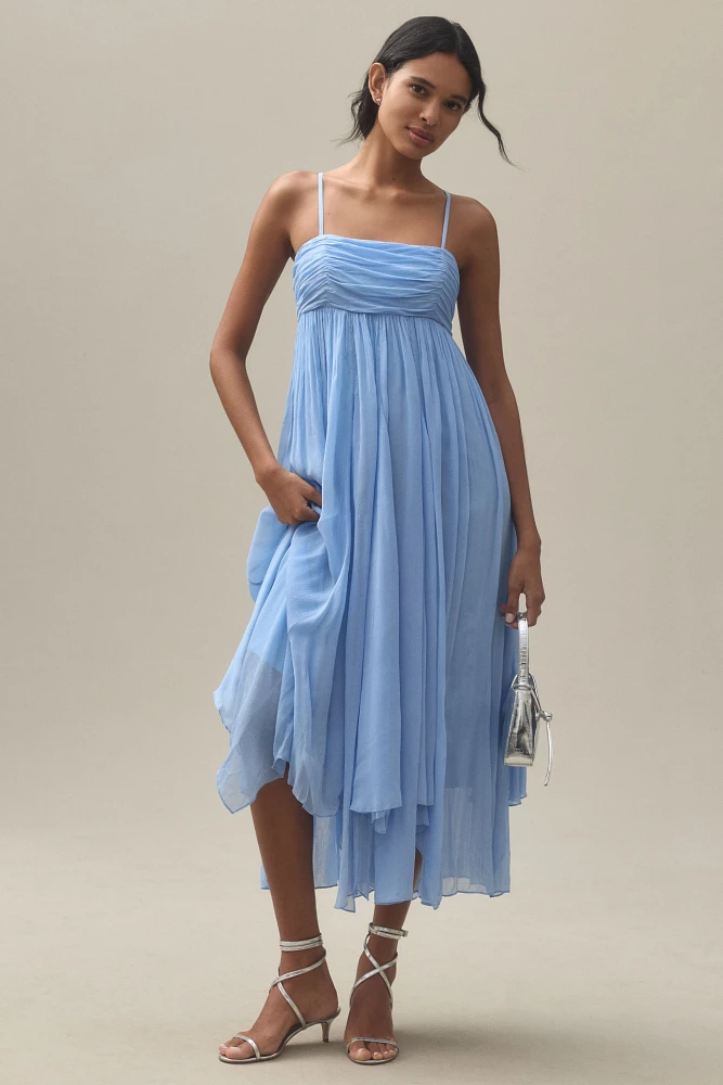 BHLDN Lola Sleeveless Chiffon Midi Dress