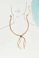 Crystal Bolo Lariat Necklace