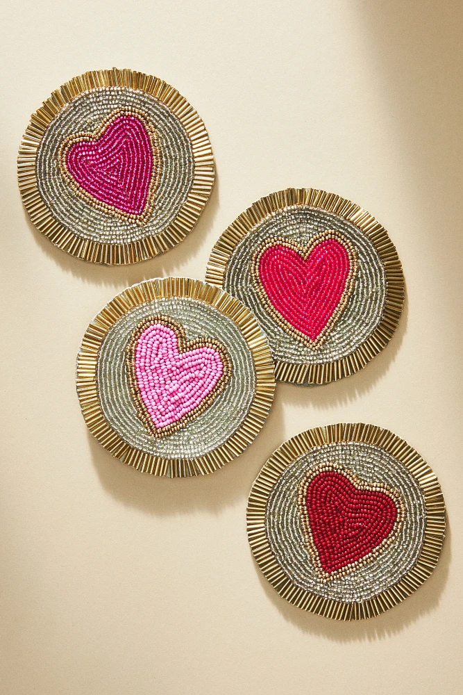 Joanna Buchanan Heart Coasters, Set of 4