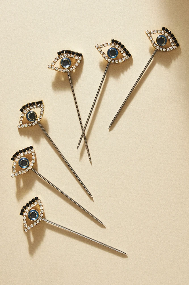 Joanna Buchanan Evil Eye Cocktail Picks, Set of 6