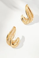 Metal Swoosh Drop Earrings