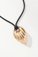 Leaflet Rope Pendant Necklace