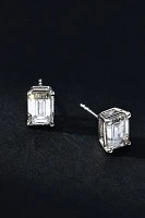 4ct Emerald-Cut Diamond Post Earrings